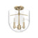 Sacha Three Light Flush Mount in Alturas Gold (47|19387)