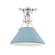 Painted No.2 One Light Semi Flush Mount in Polished Nickel/Blue Bird (70|MDS353PNBB)