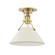 Painted No. 2 One Light Semi Flush Mount in Aged Brass (70|MDS353AGBOW)