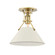 Painted No.2 One Light Semi Flush Mount in Aged Brass/Off White (70|MDS353AGBOW)