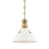 Painted No.2 One Light Pendant in Aged Brass/Off White (70|MDS351AGBOW)