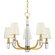 Dayton Five Light Chandelier in Aged Brass (70|985AGBWS)