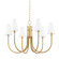 Ripley LED Chandelier in Aged Brass (70|8732AGB)