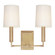 Clinton Two Light Wall Sconce in Aged Brass (70|812AGB)
