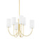 Harlem Six Light Chandelier in Aged Brass (70|6828AGB)
