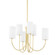 Harlem Six Light Chandelier in Aged Brass (70|6828AGB)