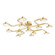 Meander LED Chandelier in Aged Brass (70|6343AGB)