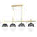 Nyack Four Light Island Pendant in Aged Brass/Black (70|6152AGBBK)