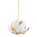 Lotus Eight Light Chandelier in Gold Leaf/White (70|5708GLWH)