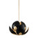 Lotus Eight Light Chandelier in Gold Leaf/Black (70|5708GLBK)