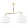 White Plains Two Light Island Pendant in Aged Brass (70|5240AGB)