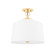 White Plains One Light Semi Flush Mount in Aged Brass (70|5210AGB)