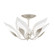 Blossom Five Light Semi Flush Mount in Silver Leaf (70|4805SL)