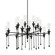 Chisel 16 Light Chandelier in Black Iron (70|4142BI)