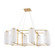 Pebble Eight Light Chandelier in Aged Brass (70|3478AGB)