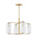 Pebble Four Light Chandelier in Aged Brass (70|3474AGB)
