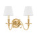 Charleston Two Light Wall Sconce in Aged Brass (70|1742AGB)