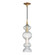 Pomfret One Light Pendant in Aged Brass (70|1600AGBCL)