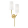 Vesper Two Light Wall Sconce in Aged Brass (70|1422AGB)