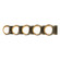 Brooklyn Brooklyn 5-Light Straight Double Shade Bath Sconce in Soft Gold (39|201379SKT8486GG0711)