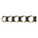 Brooklyn Brooklyn 5-Light Straight Double Shade Bath Sconce in Soft Gold (39|201379SKT8410GG0711)