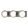 Brooklyn Brooklyn 3-Light Straight Double Shade Bath Sconce in Sterling (39|201378SKT8582GG0711)