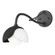Brooklyn Brooklyn 1-Light Double Shade Long-Arm Sconce in Black (39|201377SKT1002GG0711)