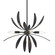 Dahlia Four Light Pendant in Black (39|184350SKTMULT10)