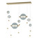 Abacus Abacus 7-Light Double Linear LED Pendant in Ink (39|139054LEDSTND89GG0694)