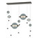 Abacus Abacus 7-Light Double Linear LED Pendant in Dark Smoke (39|139054LEDSTND07YL0694)
