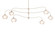 Ume Six Light Pendant in Soft Gold (39|136357SKTMULT84FD0710)