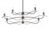 Willow Six Light Chandelier in Dark Smoke (39|136350SKTMULT07)