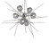 Griffin Six Light Pendant in Vintage Platinum (39|131590SKTMULT82YL0709)