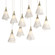 Mobius Athena Triple Short LED Lantern in Soft Gold (39|131202SKTLONG84SH1987)