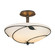 Leaf Three Light Semi Flush Mount in Modern Brass (39|126732SKT86GG0052)