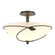 Leaf Three Light Semi-Flush Mount in Dark Smoke (39|126732SKT07GG0052)