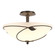 Leaf Three Light Semi-Flush Mount in Bronze (39|126732SKT05GG0052)