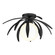 Dahlia One Light Semi-Flush Mount in Black (39|124350SKT10GG0631)