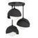 Brooklyn Three Light Semi-Flush Mount in Black (39|121374SKT1010GG0711)