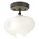 Ume One Light Semi-Flush Mount in Dark Smoke (39|121372SKT0784FD0710)