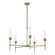 Vela Five Light Chandelier in Modern Brass (39|105045SKT86ZM0611)