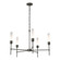 Vela Five Light Chandelier in Dark Smoke (39|105045SKT07FD0611)