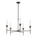 Vela Vela 5 Arm Chandelier in Bronze (39|105045SKT05ZM0611)