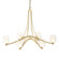 Ribbon Six Light Chandelier in Modern Brass (39|104116SKT86ZU0291)