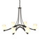 Ribbon Six Light Chandelier in Dark Smoke (39|104106SKT07GG0236)