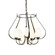 Flora Five Light Chandelier in Ink (39|103045SKT89GG0303)