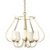 Flora Five Light Chandelier in Modern Brass (39|103045SKT86GG0303)