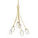 Flora Six Light Chandelier in Modern Brass (39|103043SKT86ZS0354)