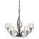 Flora Five Light Chandelier in Dark Smoke (39|103040SKT07ZM0236)