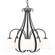 Sweeping Taper Five Light Chandelier in Black (39|101445SKT10GG0001)